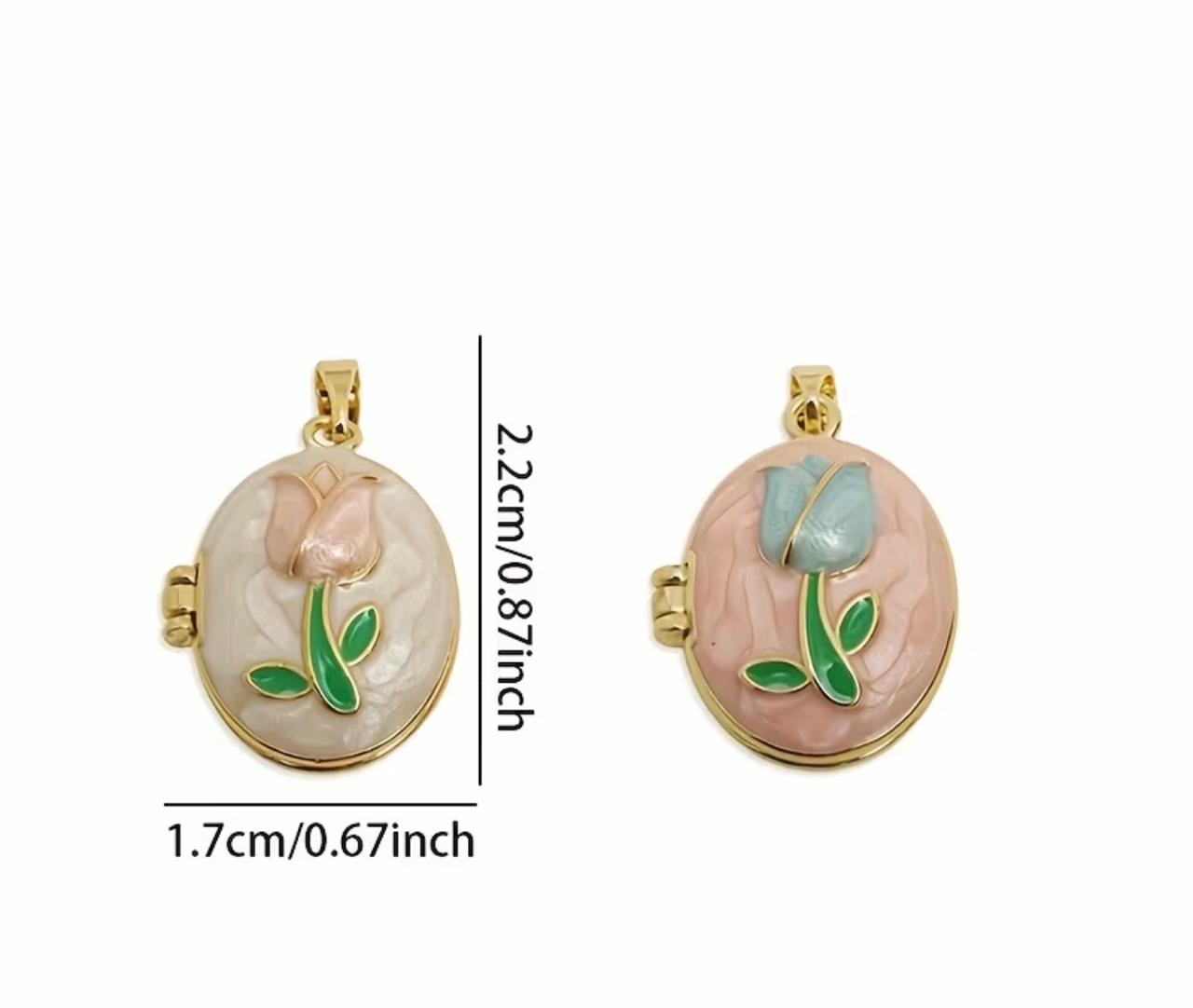 Mini relicário de rosa