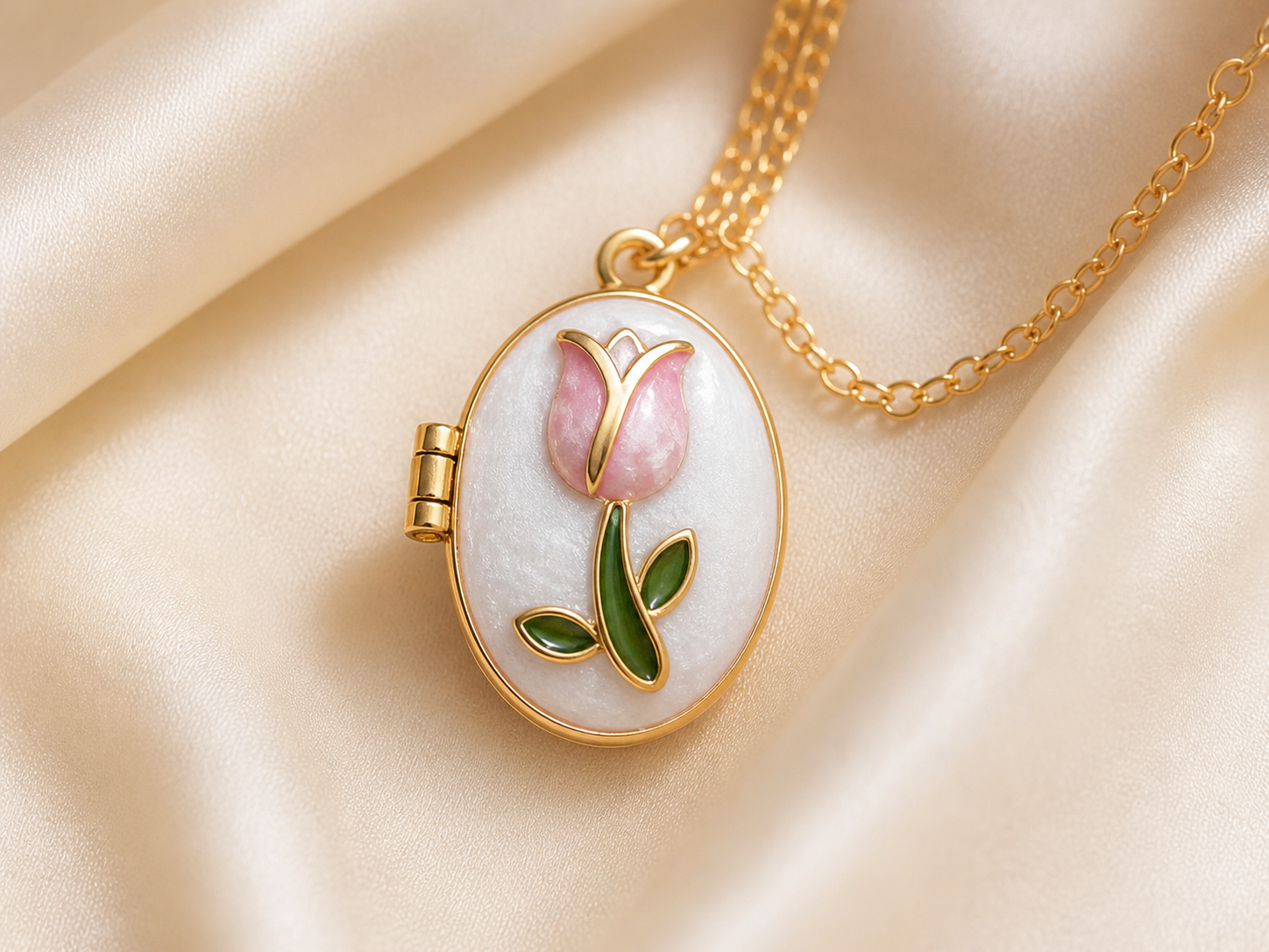 Mini relicário de rosa