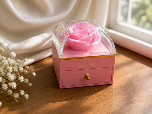 Mini relicário de rosa